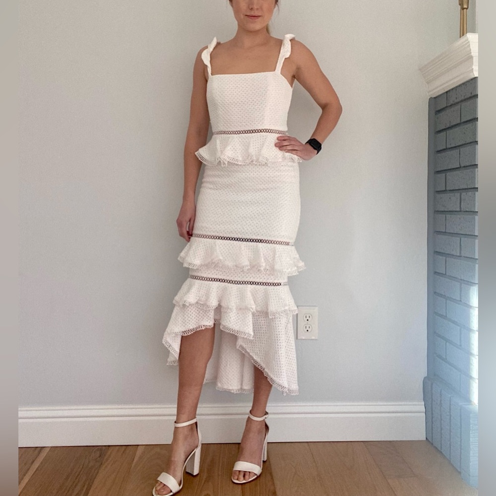 Haze Midi Dress in Ivory